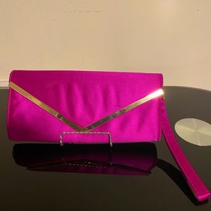 Aldo Wristlet Clutch Fuchsia Pink